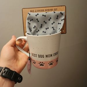 Coffee mug and dog bandana